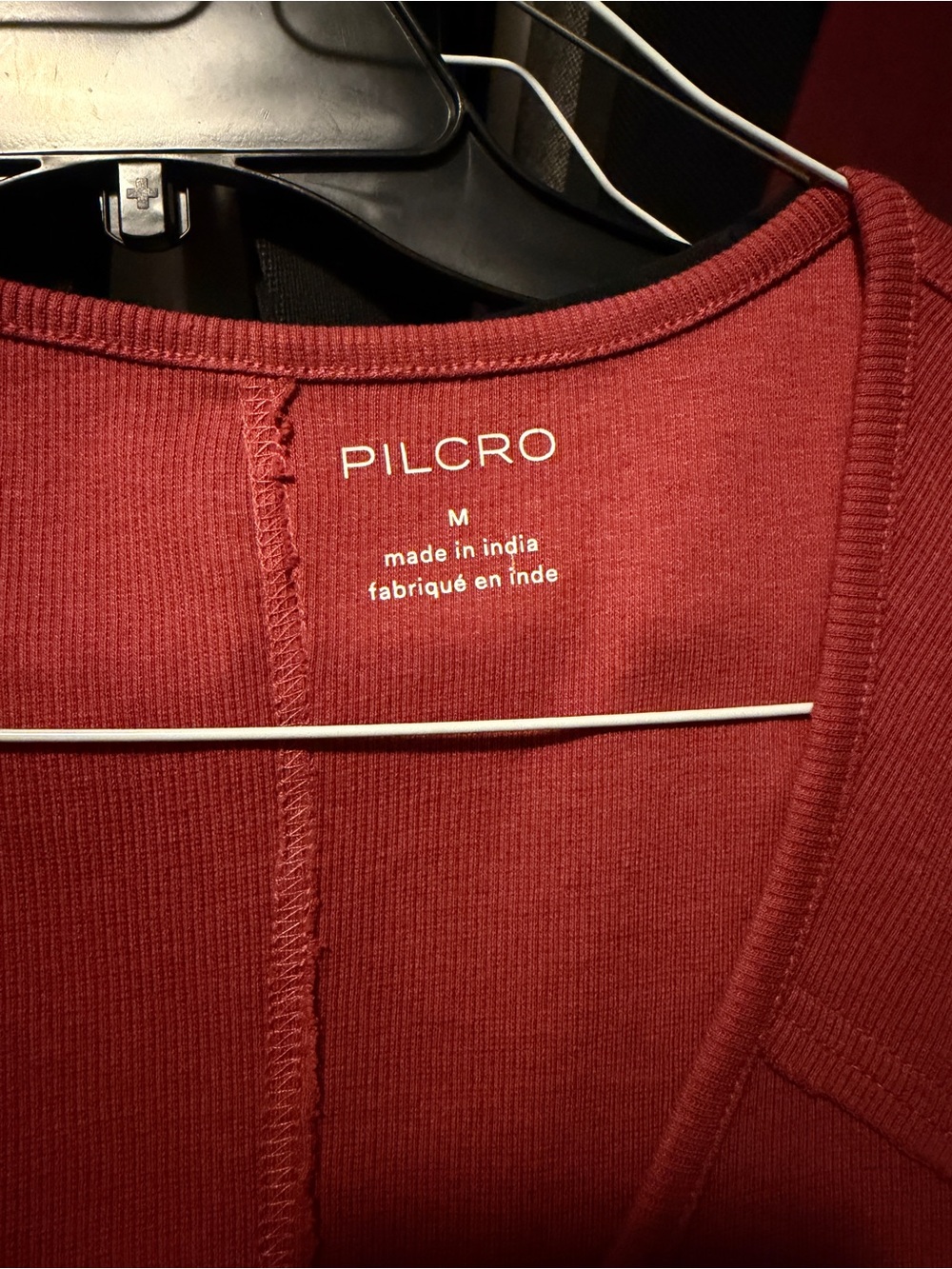 Pilcro Ribbed Ruched V-Neck Tank Top - Rust… Super 70’s - Picture 3 of 4